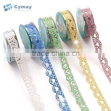 Custom pattern PVC colored decoration sticker laser packaging tape