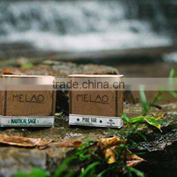 MELAO Pine Tar Soap - Mens Bar With Natural Woodsy Scent and Skin Scrub Exfoliation - Handmade With Pine, Hemp, Olive Oils photo-4