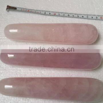 4cm*20cm big size Sex toy natural rose quartz stone gemstone yoni wand customize