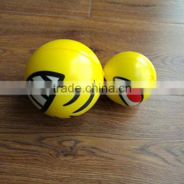 High Quality Hot Sell Mini PU Ball Toys With Emoji Printing Play Ball Yellow Ball Toys For Kids Children photo-6