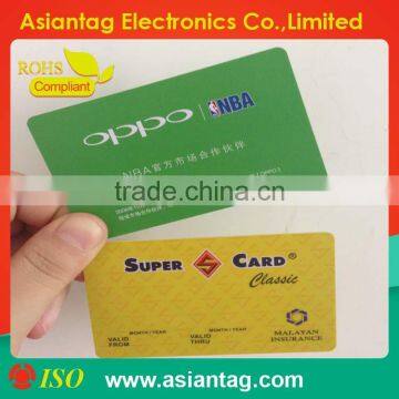 Offset plastic pvc blank white card