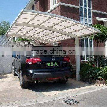 Prefeb House Aluminum Metal Carport Car Parking Cover With Arched Roof photo-6