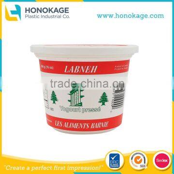 PP Disposable Yogurt Plastic Cups with Lid,Customer Logo Takeout Container for Yogurt,Greek Yogurt Packaging