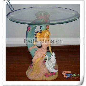 Hot Sale China Factory polyresin angel statue coffee table