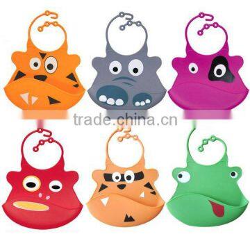 Easy Washable Cute Animal Shape Silicone Baby Bib,Baby Silicon Bib