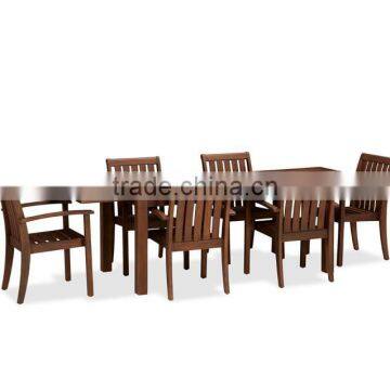 Teak Wood Table Chair Designs Malaysian Wood Dining Table Sets With Umbrella photo-5