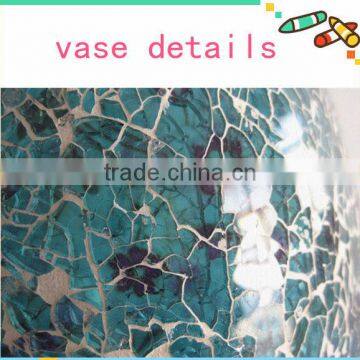 Gorgeous Design Antique Stained Jewelry Blue Flower Murano Glass Decorations photo-2