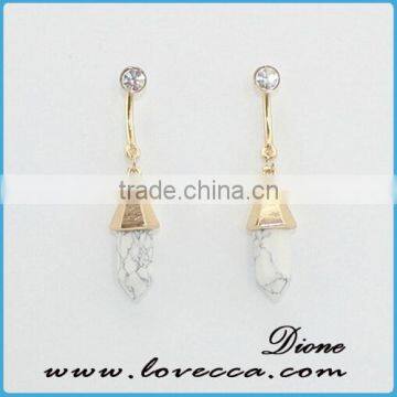 Vintage Earring Stud Irregular Turquoise Earrings for Woman Fashion photo-2