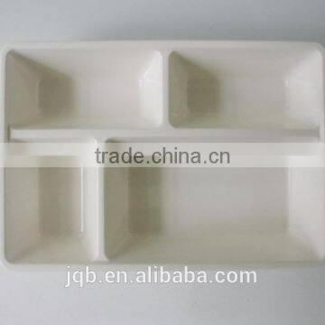 100% Melamine Plate Melamine Snack Tray With 3components