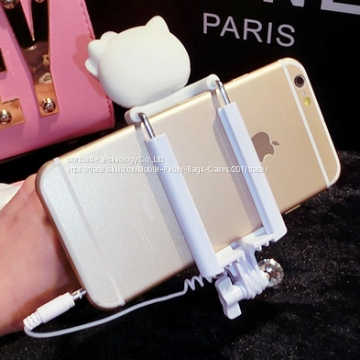 Миниатюрный складной и выдвижной монопод для селфи в стиле мультфильмов с алмазной отделкой photo-3