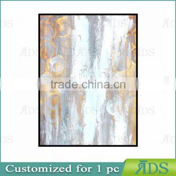 Hand Painted Canvas Abstract Oil Painting With Gold Leaf photo-2