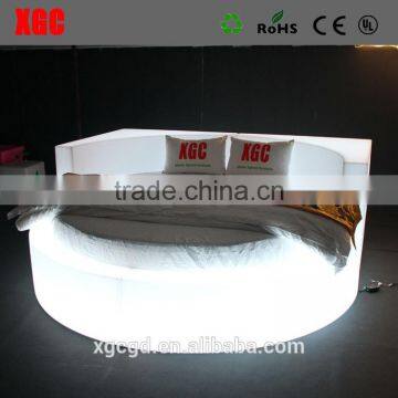 16 colors changing hotel glow bed with Headboard