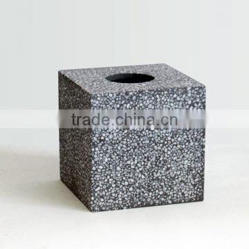 Concrete Bathroom Accessory Set Terrazzo Tissue Box Cover