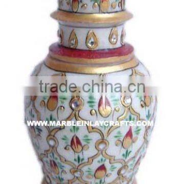 Stone Flower Vase With Painting, Corporate Gift