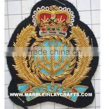 Bullion Badges, Hand Embroidery Bullion Badges