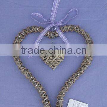 Hanging Wicker Heart Decoration