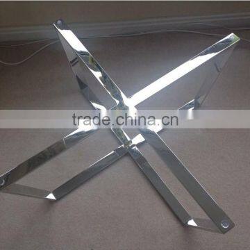 Chrome Metal Dining Table Base photo-3