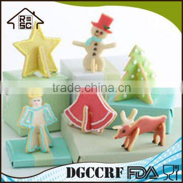 NBRSC Cookie Cutter Set Of 12 3d Mould Toast Press Set Make Your Own Christmas photo-4
