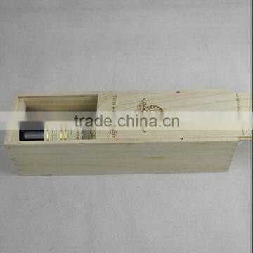 2016 Wholesale cheap wooden single bottle red Wine box