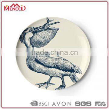 Zoo Design Interesting Melamine Dining Platter With White Dot, Full Printing 21.5cm Baby Plate photo-2
