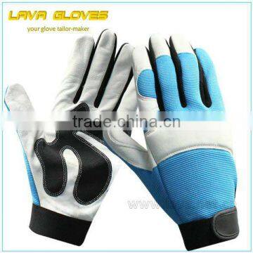 PVC Abrasion Resistantnce Goatskin Mechanic Gloves Leather Working Gloves photo-4