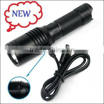 Uniquefire high power usb rechargeable torch flashlight