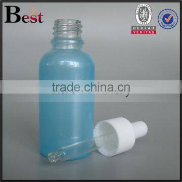 New Products Beautiful Sweet Blue 30ml Dropper Bottle Matte Silver Aluminum Cap Essential Oil Glass Dropper Bottle Manufacture photo-4