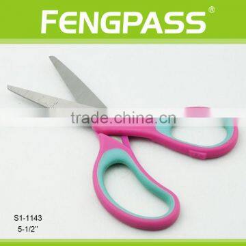 S1-1143 5.5 Inch 2Cr13 Stainless Steel Blade With PP+TPR Plastic Handle Kid Scissors photo-2