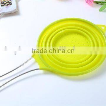 Folding Food Silicone Strainer,Silicone Kitchenware,Kitchen Tools