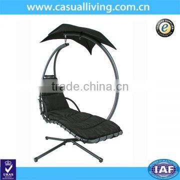 Hanging Lounge with Shade Canopy ,Black