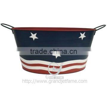 Galvanized Tubs Oval Wine Beer Metal Ice Bucket