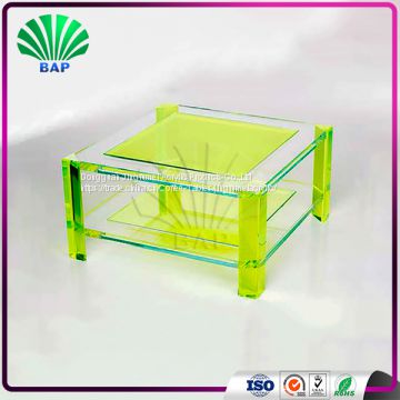 Fancy Colorful Acrylic Tea Table Living Room Sofa Side Water Table Lucite Love Letter Table