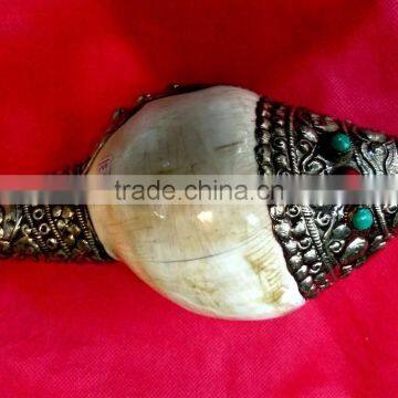 Best Selling White Conch Silver Added Shankha photo-3