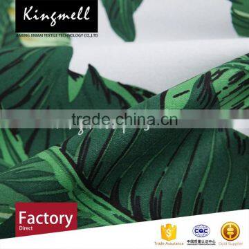 Custom banana leaf digital printed cotton textile fabric