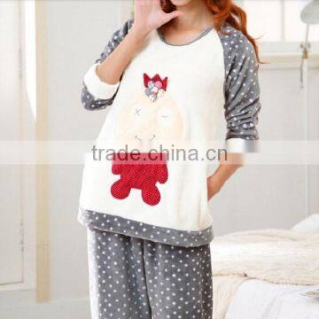Newest Pajama Woman Winter Turkey,women Sleep Wear With Coral Fleece Fabric photo-3