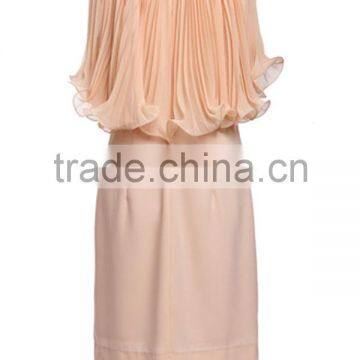 2015 High Quality Fashion Korean Style Girls' Loose-fitting Elegant Light Pink Evening Dresses photo-3