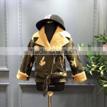 Wholesale Bomber Jacket Childrens Camouflage Color Lambs Wool Coat photo-2