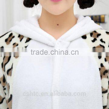 Flannel Cartoon Adult Animal Jumpsuit Animal Pajamas Jumpsuit Leopard Design photo-4