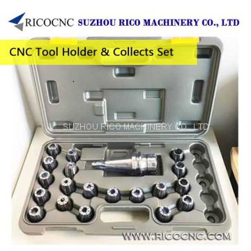 Milling Tool Holder Collets Chuck Set with Metric ER Collet Sets