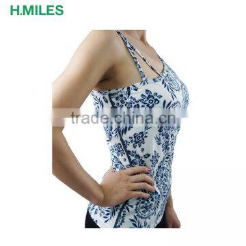 Fitness Wear Quick Dry Women Sexy One Shoulder Design Ladies Sport Top photo-2