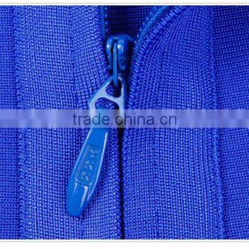 2014 New Off Shoulder Blue Two Piece Knee Length HL Bodycon Bandage Dress Slash Neck Sexy Women 2 Pieces Party Dress photo-6