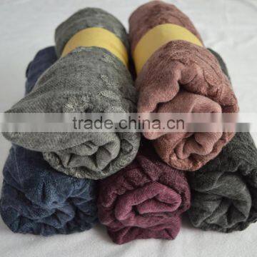 Fashion Lady Stitching Floral Popular Pashmina Shawl Plain Viscose Scarf photo-5