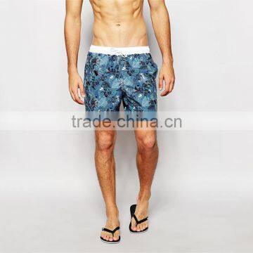 Stylish print quality mens 100% polyester swim shorts