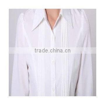Wholesale White Long Sleeve Ladies Blouses From OEM Factory photo-2
