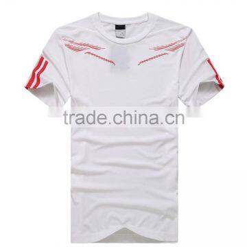 100% Polyester Mens Short Sleeve Quick Dry Slim Blank T Shirt Fashion Casual Running Tees