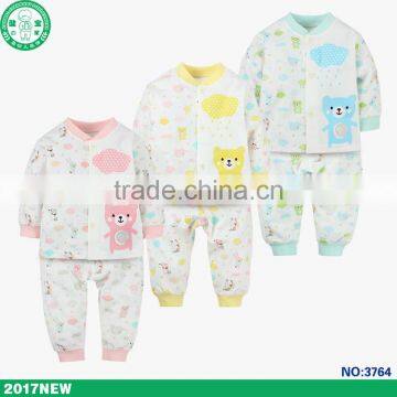 Wholesale long sleeve 2 pcs baby clothes set children clothing for winter