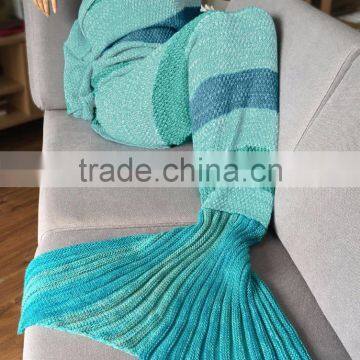 Wool Sofa Warm Mermaid Tail Blanket 2017 New Adult and Kids Sofa Bed Throw Blankets photo-4