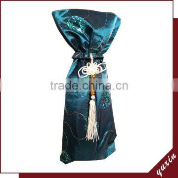 Contemporary cheapest hotsell silk wine bottle cover WB1-008