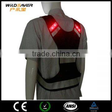 Flashing LED Safety Black Mesh Vest Light up at Night photo-2