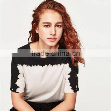 2017 Summer Round Neck and Short Sleeves Oversized Tie Dye Shirts photo-3